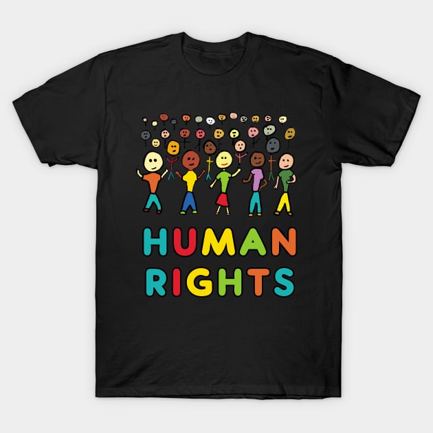 Human Rights T-Shirt by Mark Ewbie